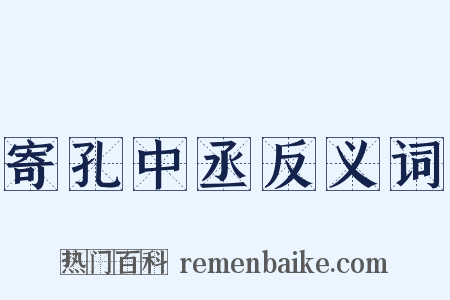 寄孔中丞反义词是什么意思的图片